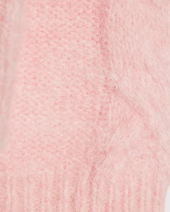 River Island Girls Cardigan Pink Bow Flower Long Sleeve - Image 3