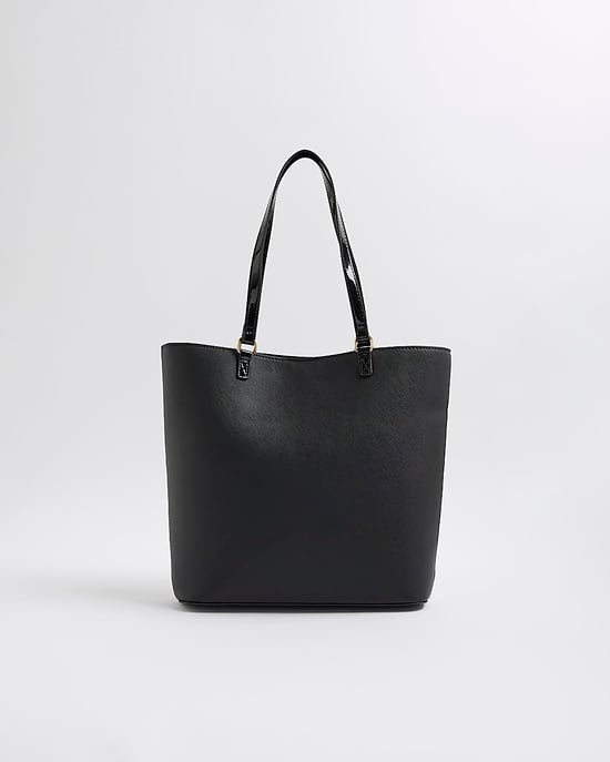 River Island Girls Shopper Bag Black Heart Lock Pocket - Image 2