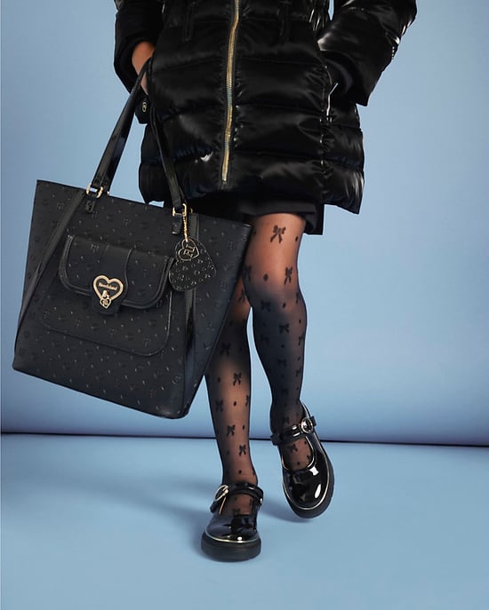 River Island Girls Shopper Bag Black Heart Lock Pocket - Image 5
