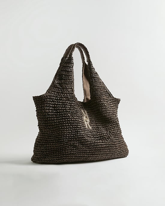 River Island Womens Shopper Bag Brown RR Raffia - Image 2