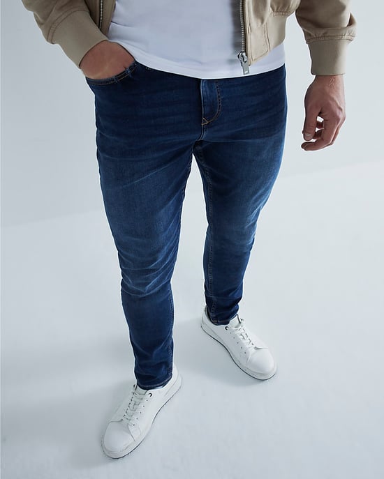 River Island Mens Skinny Jeans Blue Denim Fit Trousers - Image 5
