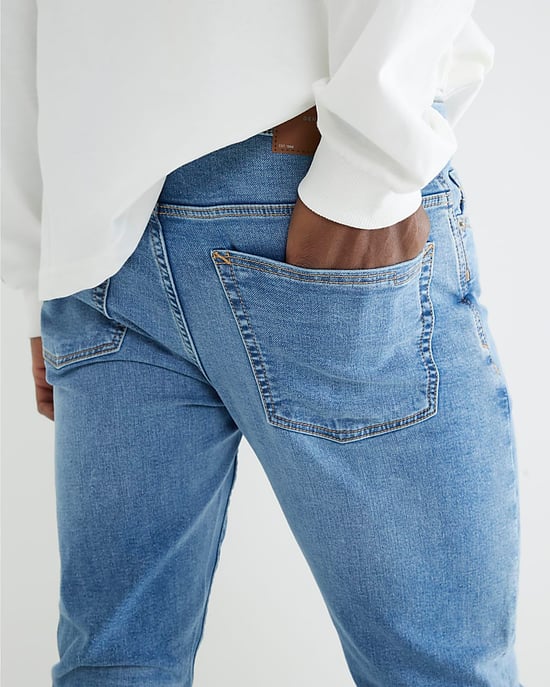 River Island Mens Skinny Jeans Blue Fit Button Denim - Image 3