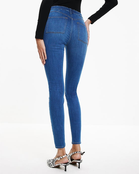 River Island Womens Skinny Jeans Blue Pull-On Sculpt Zip - Image 2