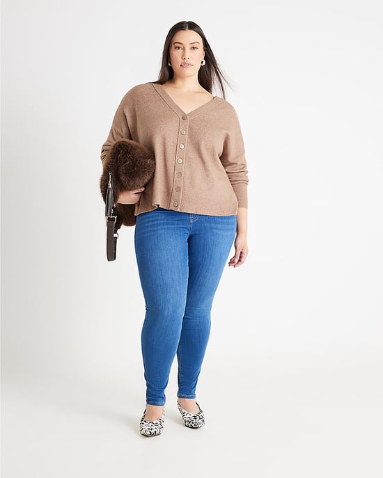 River Island Womens Skinny Jeans Blue Pull-On Sculpt Zip - Image 4
