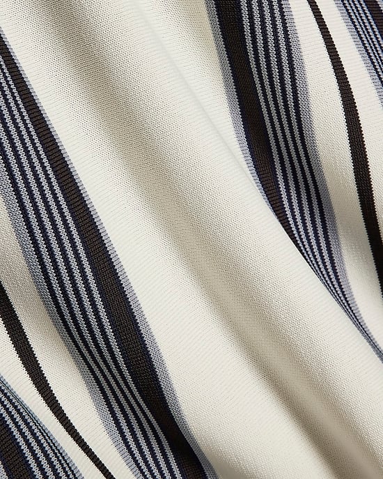 River Island Mens Polo Shirt Navy Slim Fit Stripe Colour Block - Image 5