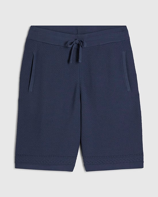 River Island Mens Shorts Blue Slim Fit Textured Knitted - Image 6