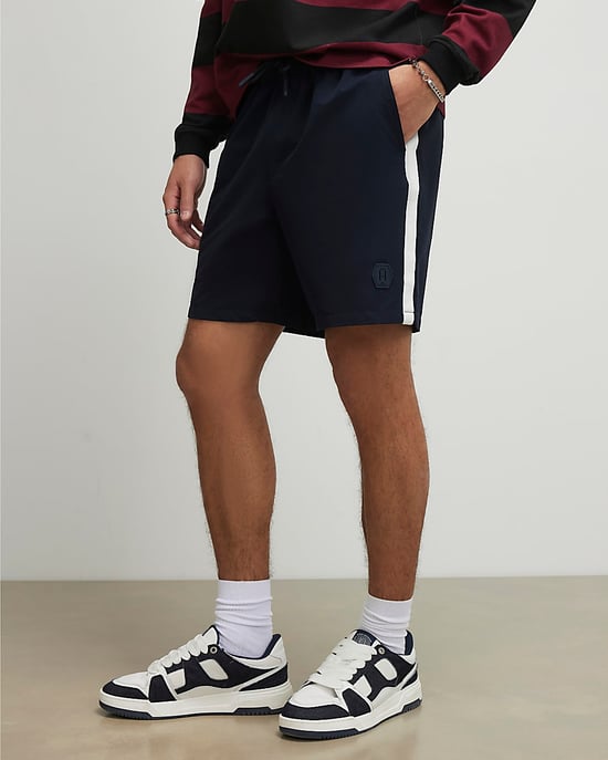 River Island Mens Shorts Navy Regular Fit Ripstop Elasticated - Image 3