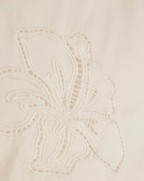 River Island Mens Shorts White Embroidered Elasticated - Image 5