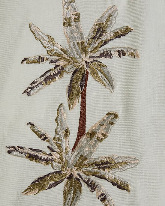 River Island Mens Shorts Green Palm Tree Drawstring - Image 5