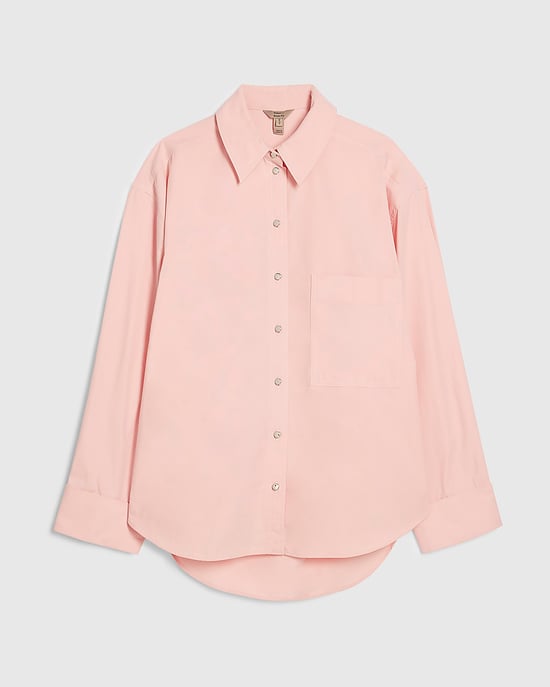 River Island Womens Shirt Pink Cinch Back Long Sleeve Collared - Image 6