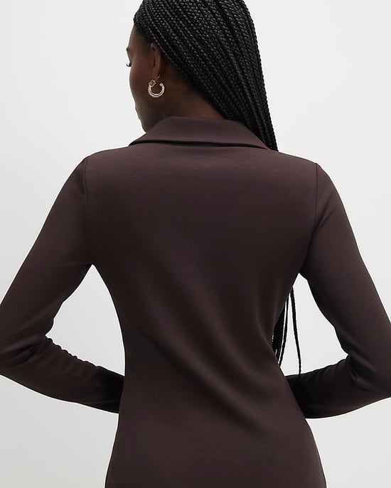 River Island Womens Shirt Brown Long Sleeve Premium Button - Image 2