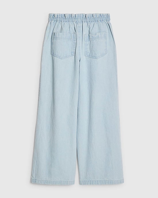 River Island Girls Wide Leg Jeans Blue Bow - Image 4