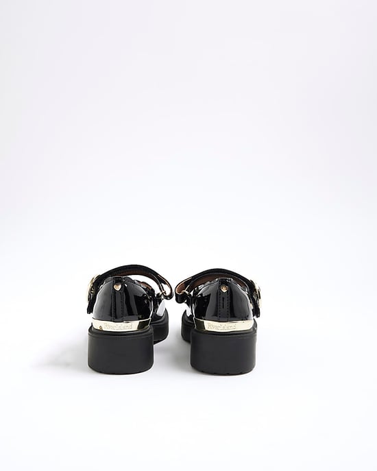River Island Girls Black Mary Jane Shoes Padded Buckle - Image 2