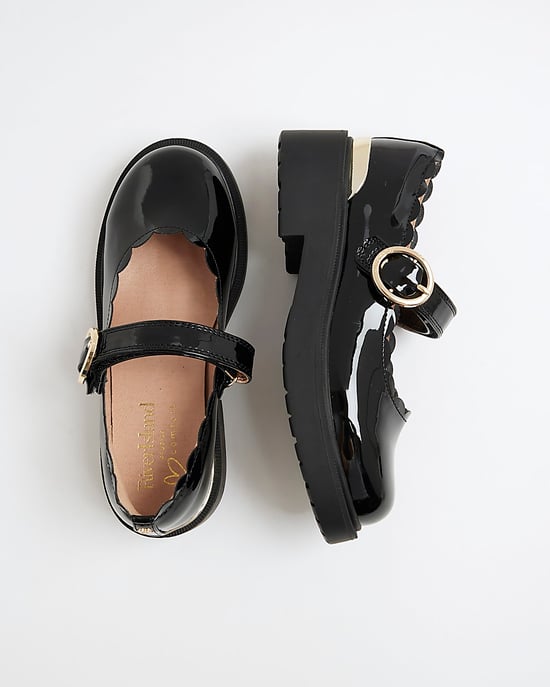 River Island Girls Black Mary Jane Shoes Padded Buckle - Image 3
