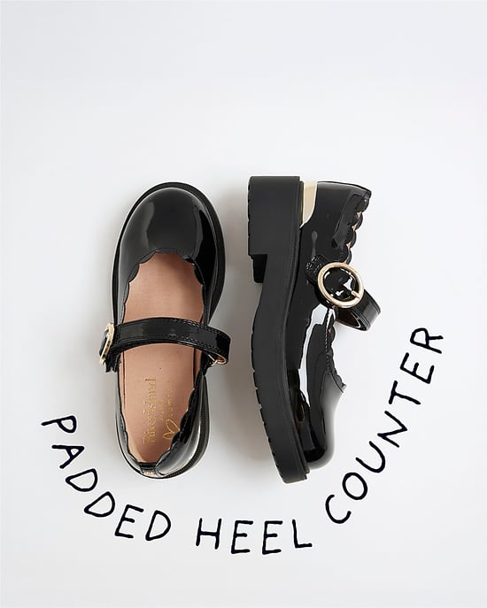 River Island Girls Black Mary Jane Shoes Padded Buckle - Image 4