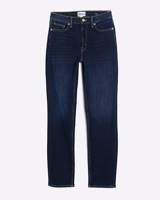 River Island Womens Slim Fit Jeans Blue High Waisted Zip - Image 6