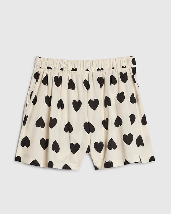 River Island Girls Shorts White Heart Print Bow - Image 2