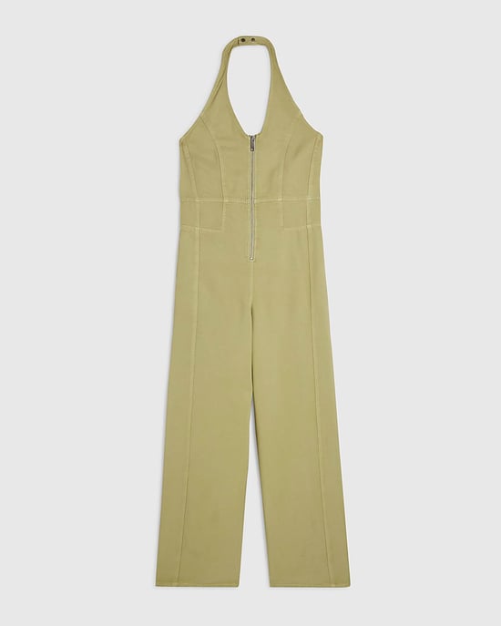 River Island Womens Jumpsuit Green Halter Neck Denim Halterneck - Image 6