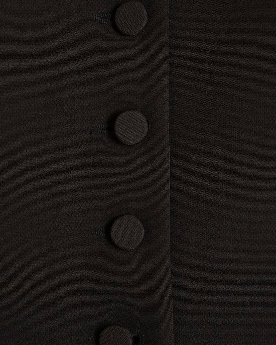 River Island Womens Waistcoat Black Button Front V-Neck - Image 4