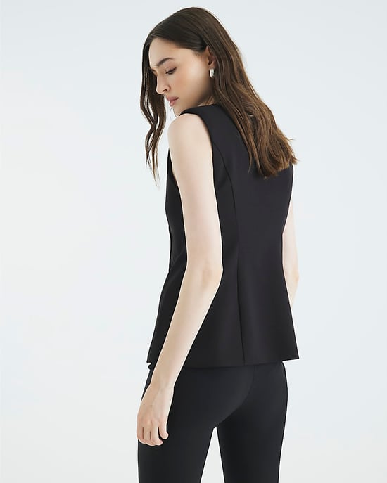 River Island Womens Waistcoat Black Sleeveless Button - Image 4