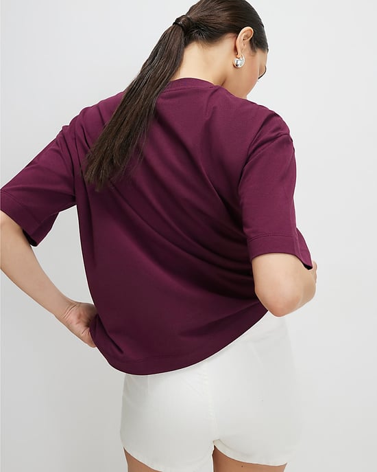 River Island Womens T-Shirt Red Cotton Bonita Quirky Boxy - Image 3