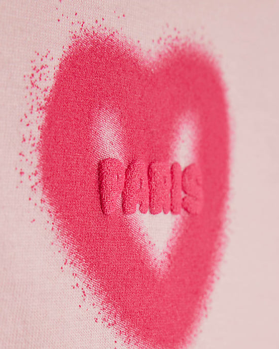River Island Girls T-Shirt Pink Graffiti Graphic - Image 2
