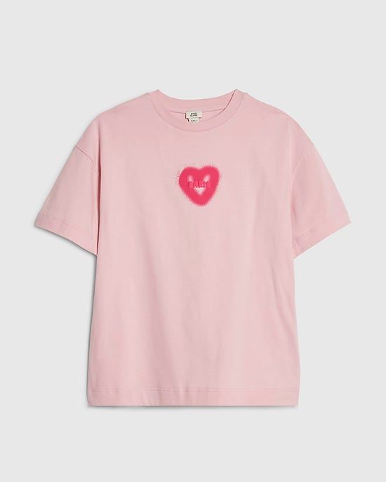 River Island Girls T-Shirt Pink Graffiti Graphic - Image 4