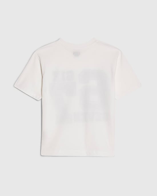 River Island Boys T-Shirt White 67 Graphic Bandana Print - Image 4