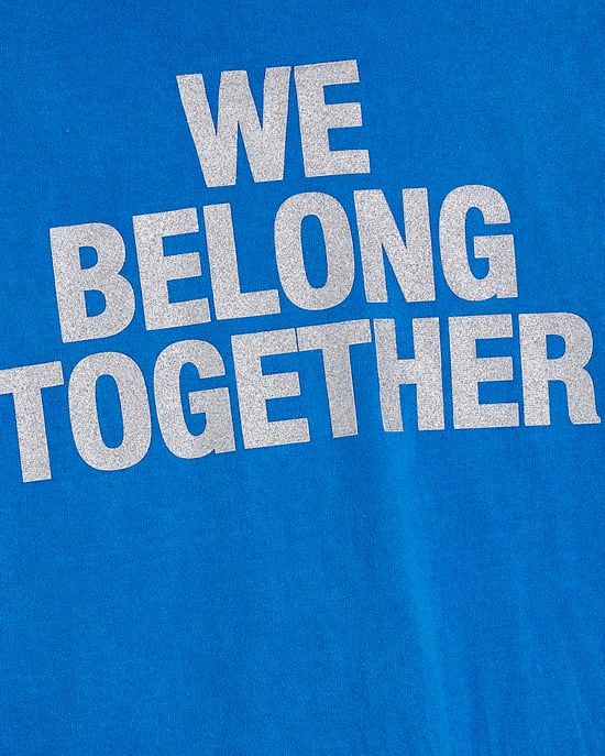 River Island Womens T-Shirt Blue We Belong Together Boyfriend Fit - Image 5