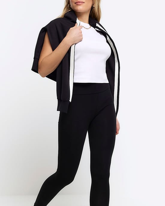 River Island Womens Trousers Petite Black High Waist 3 Pack - Image 3