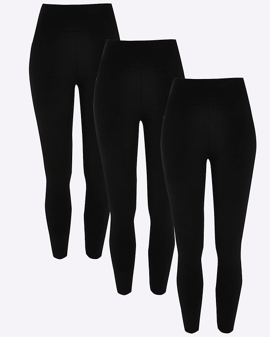 River Island Womens Trousers Petite Black High Waist 3 Pack - Image 4