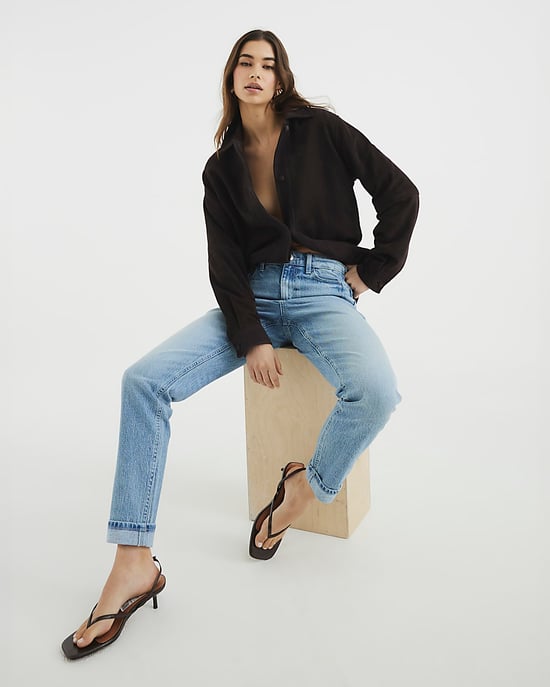 River Island Womens Mom Sculpt Jeans Blue Denim Slim Fit - Image 3