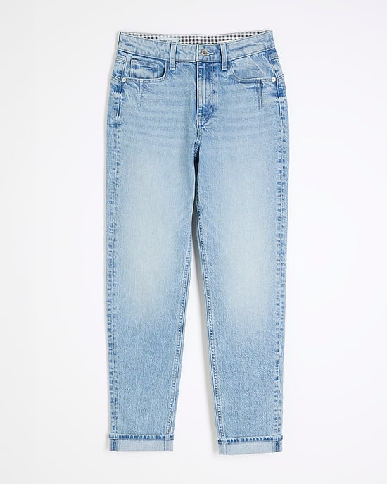 River Island Womens Mom Sculpt Jeans Blue Denim Slim Fit - Image 6