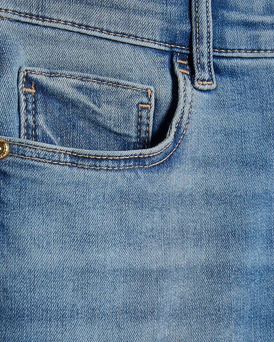 River Island Womens Flared Jeans Blue High Waisted Sculpt Zip - Image 5