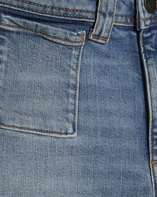 River Island Womens Flared Jeans Petite Blue Relaxed Zip - Image 5