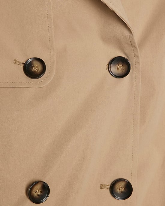 River Island Womens Trench Jacket Beige Short Bubble Hem - Image 5