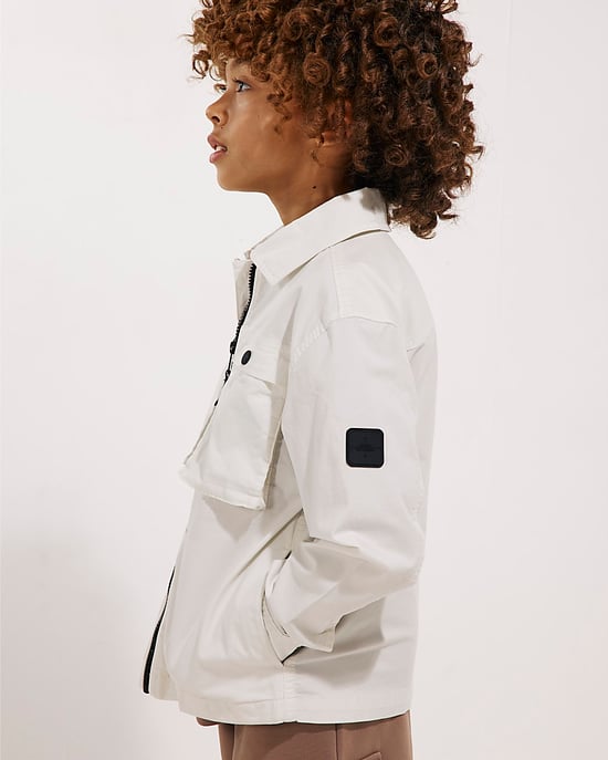 River Island Boys Shacket White Long Sleeve Collared - Image 4