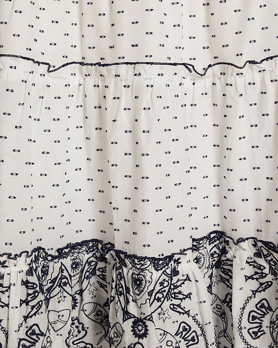 River Island Girls Skirt Set White Mexicana Maxi Embroidered 2 Piece - Image 4