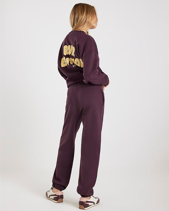 River Island Womens Joggers Brown RVR Edition Cuffed Ankle - Image 3