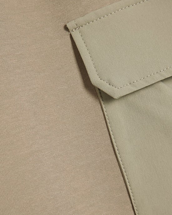 River Island Mens Cargo Joggers Khaki Slim Fit Nylon - Image 5