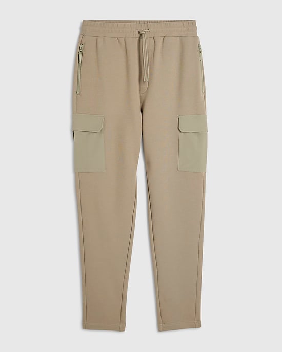River Island Mens Cargo Joggers Khaki Slim Fit Nylon - Image 6
