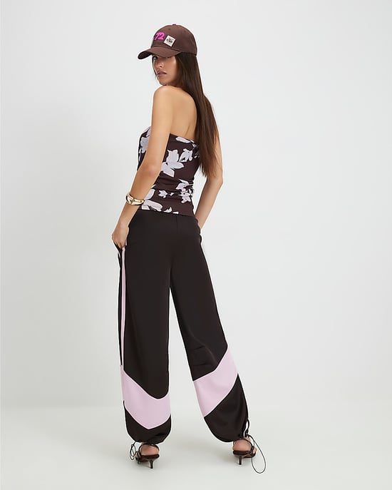 River Island Womens Joggers Brown Pony Straight Leg - Image 2