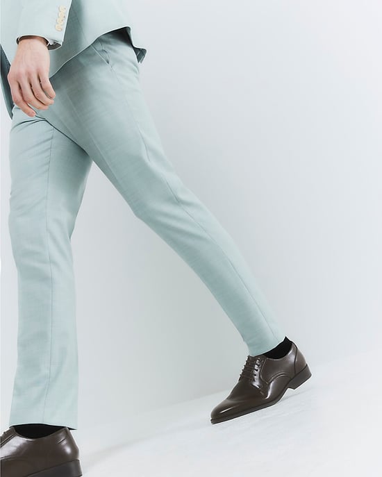 River Island Mens Suit Trousers Green Skinny Fit - Image 3