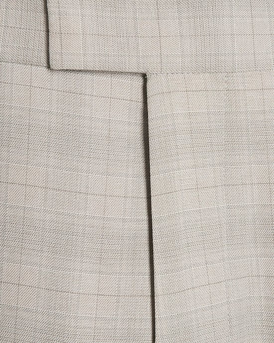 River Island Mens Suit Trousers Beige Skinny Fit Stretch Check - Image 5