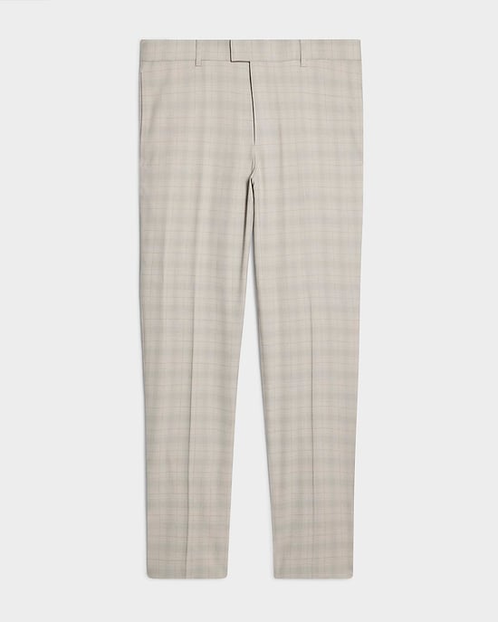 River Island Mens Suit Trousers Beige Skinny Fit Stretch Check - Image 6