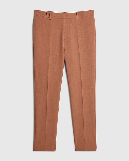 River Island Mens Suit Trousers Pink Skinny Fit Stretch - Image 6