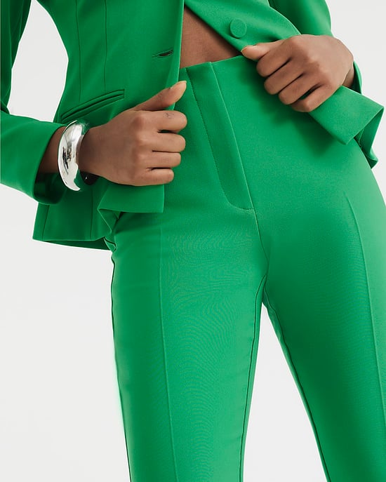 River Island Womens Skinny Trousers Green Elastic Waist - Image 3