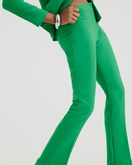 River Island Womens Skinny Trousers Green Elastic Waist - Image 4