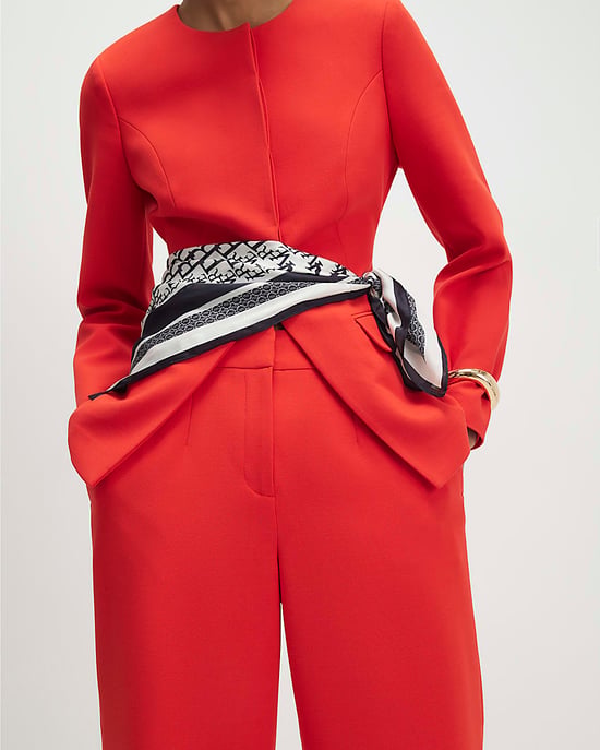 River Island Womens Straight Leg Trousers Red Slim Zip - Image 4