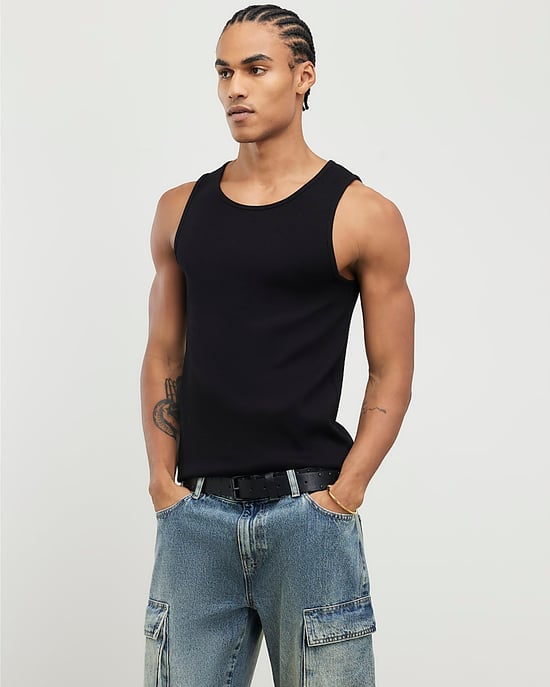 River Island Mens Vest Grey Marl Rib 3 Pack Round Neck Ribbed - Image 3